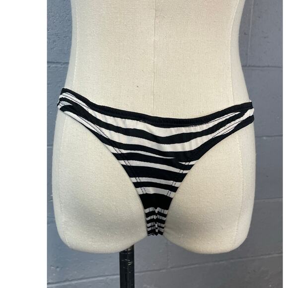 Men's Zebra Print Thong Underwear Pointed Structured Men's Lingerie One Size - Picture 9 of 11